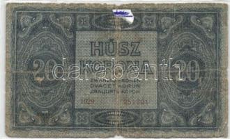 1919. Július 15. 20K (2x) + 1919. Augusztus 9. 20K T:III,IV