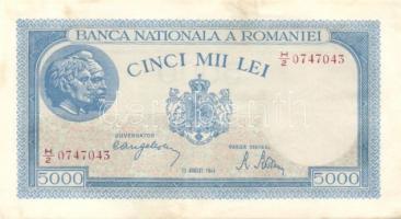 Románia 1947.5000L (5x) T:II+,II