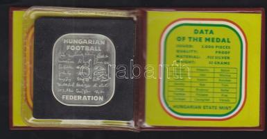 1982 "FIFA-Football VB Spanyolország" Ag szögletes emlékérem 35g T:PP eredeti csomagolásba...