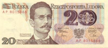 Lengyelország 1982-88. 20Zl,50Zl,100Zl,500Zl,1000Zl összesen 10db T:I,I-