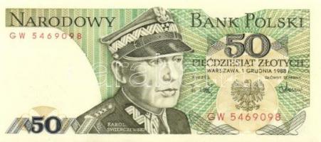 Lengyelország 1982-88. 20Zl,50Zl,100Zl,500Zl,1000Zl összesen 10db T:I,I-