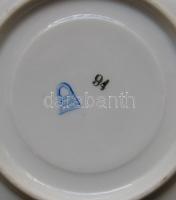 ~1920  13 darabos cseh porcelán kávéskészlet: 1 kancsó + 5 db csésze + 5 tányér + 1 cukortartó + 1 t...