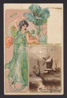 Art Nouveau Emb. litho (EB)