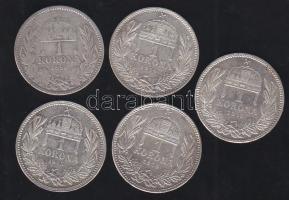 1895-1915. 1K Ag (5x) T:2/2-,3