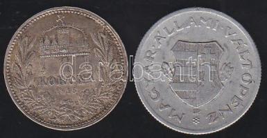 1915. 1K Ag + 1946. 1Ft Alu T:2-,3 ph