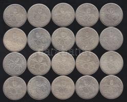 1993-94. 200Ft Ag "Deák" + "MNB" (20x) T:vegyes