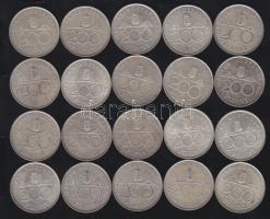 1993-94. 200Ft Ag "Deák" + "MNB" (20x) T:vegyes