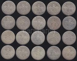 1993-94. 200Ft Ag "Deák" + "MNB" (20x) T:vegyes