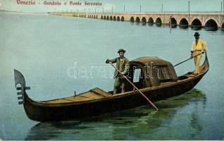 Venice gondola and railway bridge