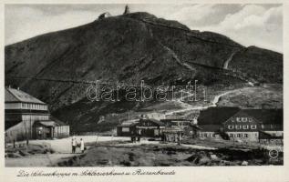 Snezka, Schneekoppe; Schlesierhaus, Riesenbaude, Photographie / guest house, mountain