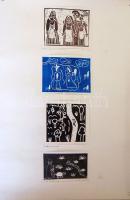 Fametszet-gyakorlatok, 3 nagyméretű tabló 45x65 cm