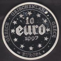 Európa 1997. 10€ Ag "Görögország-drachma" T:PP