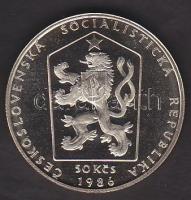 Csehszlovákia 1986. 50K Ag "Prága" T:PP