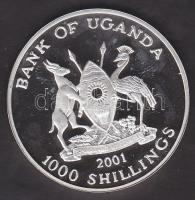 Uganda 2001. 1000Sh Ag (aranyozott focilabda)"Labdarúgó világbajnokság Japán-Korea" T:PP