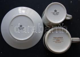 Royal Albert jelzéssel ellátott porcelán csésze és csészealj + Villeroy & Boch porcelán kiscsész...