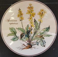 Villeroy & Boch jelzéssel ellátott gyógynövénnyel díszített porcelán bonbonier / Chinaware bonbo...