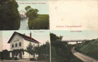 Pinkamindszent Vasútállomással és a Tamás Ferenc hengermalmával