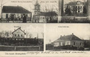 Mernye Vasútállomással, Deutsch Marton kereskedésével és Számvevői-lakkal