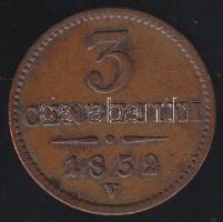 Lombardia/Velence/osztrák közigazgatás 1852V 3c T:3