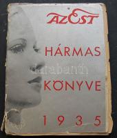 Az Est Hármaskönyve az 1935. évre. A Magyar Nőnek ajánlva, Athenaum 272p. képekkel. (Borító és az első lap kissé megviselt, a többi hibátlan)