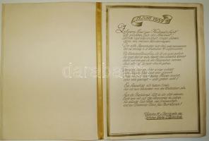 Kis nyomtatvány tétel: nagyméretű házassági köszöntő levél, kézzel írott kotta, emléklapok, litho ny...