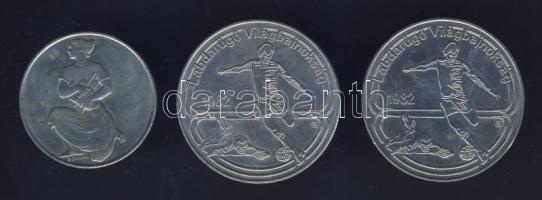 1981. 100Ft "Világélelmezési nap" + 1982. 100Ft (2x) "Labdarúgó VB" T:BU