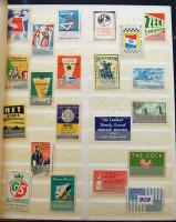 kb. 420 db külföldi és magyar gyufacímke sorozatokkal + 7 db vágatlan