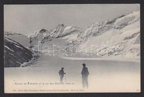 Glacier de Tré la T&#234;te, alpinists, winter