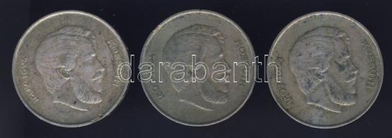 1947 5Ft Ag "Kossuth" (3x) T:,2-,3+