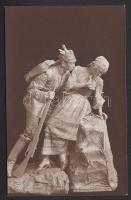 katona hölggyel, szobor, Military couple sculpture