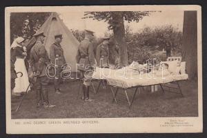 King George with wounded officers