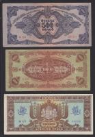 1945-1984. 10db magyar bankjegy, benne: 500P, 10.000P, 100.000P, 10Ft, 20Ft, 50Ft, 100Ft (elcsúszott...