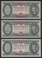 1945-1984. 10db magyar bankjegy, benne: 500P, 10.000P, 100.000P, 10Ft, 20Ft, 50Ft, 100Ft (elcsúszott...