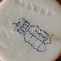 cca 1920 Ó-Herendi porcelán juhász figura, magassága 4 cm / cca 1920 Ó-Herendi chinaware shepherd, h...