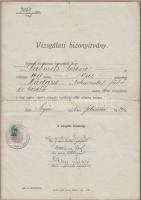 1936 Lokomobil-fűtő bizonyítvány