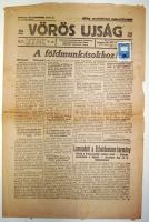 1919 A Vörös Újság június 21. száma rajta a 1968-as az újság megjelenésének 40. évfordulójára készült alkalmi bélyegzővel és bélyeggel