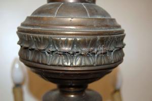 XX. sz. eleje hatágú bronz csillár szép állapotban alkalmi áron! / Bronze chandelier 70 cm