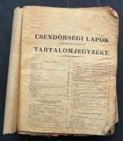 1942 Csendőrségi lapok teljes évfolyam egybekötve, tartalomjegyzékkel, rengeteg érdekes képpel (néhány oldal rossz állapotban, de a nagy része használható)