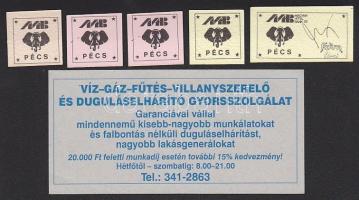 1988. 05.01. MHB Rt. "batka", "peták", "forona" jegyek T:I + 2000. 100...