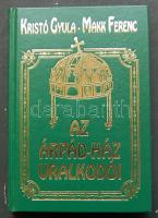 Kristó Gyula-Makk Ferenc: Az Érpád-héz uralkodói, aranyozott kiadói egészbőr kötésben