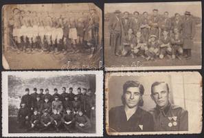 cca 1890-1940 fotó hagyaték tétel: 15 db főként katonai és foci-fotó és VII. ker. cipőszanatórium  v...