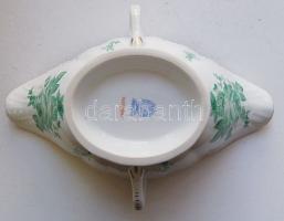 Herendi jelzéssel ellátott PBR-mintás kézzel festett, aranyozott, füles porcelán kínáló tálka / Here...