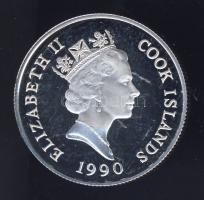 Cook-szigetek 1990. 10$ Ag "Veszélyeztetett állatvilág-elefántok" T:PP