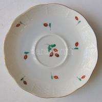 Herendi jelzéssel ellátott kézzel festett porcelán tányér / Herend handpainted chinaware plate d:13,...