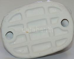 Jelzés nélküli német porcelán asztali óra, aranyozott, galamb és virág díszítéssel / German chinawar...