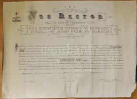 1941 Jó állapotú orvosi diploma / Doctors diploma