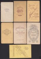 cca 1870-1890 7 db keményhátú fotó ritka magyar fényképészek műtermeiből / 7 vintage photos 7x9 cm