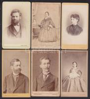 cca 1870-1890 7 db keményhátú fotó ritka magyar fényképészek műtermeiből / 7 vintage photos 7x9 cm