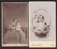 cca 1870-1890 7 db keményhátú fotó ritka magyar fényképészek műtermeiből / 7 vintage photos 7x9 cm