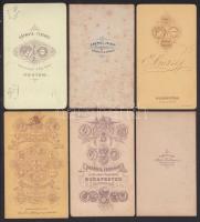 cca 1870-1890 7 db keményhátú fotó ritka magyar fényképészek műtermeiből / 7 vintage photos 7x9 cm
